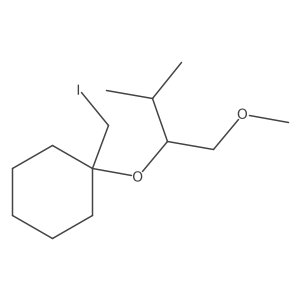 1-(Iodomethyl)-1-[(1-methoxy-3-methylbutan-2-yl)oxy]cyclohexane结构式