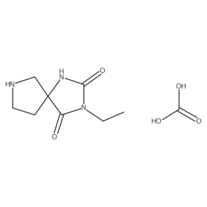 carbonic acid;3-ethyl-1,3,7-triazaspiro[4.4]nonane-2,4-dione结构式