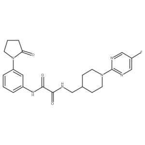 N1-((1-(5-fluoropyrimidin-2-yl)piperidin-4-yl)methyl)-N2-(3-(2-oxopyrrolidin-1-yl)phenyl)oxalamide Structure