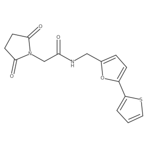 2-(2,5-dioxopyrrolidin-1-yl)-N-((5-(thiophen-2-yl)furan-2-yl)methyl)acetamide Structure