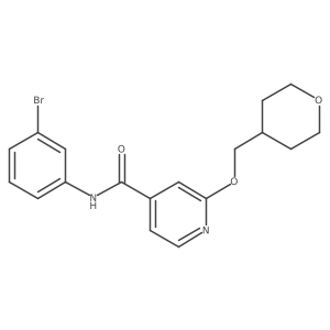 N-(3-bromophenyl)-2-((tetrahydro-2H-pyran-4-yl)methoxy)isonicotinamide Structure