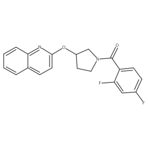(2,4-Difluorophenyl)(3-(quinolin-2-yloxy)pyrrolidin-1-yl)methanone结构式