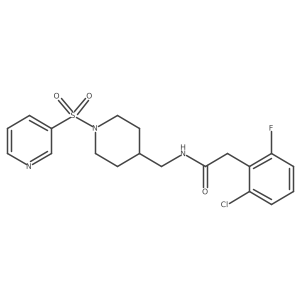 2-(2-chloro-6-fluorophenyl)-N-((1-(pyridin-3-ylsulfonyl)piperidin-4-yl)methyl)acetamide Structure