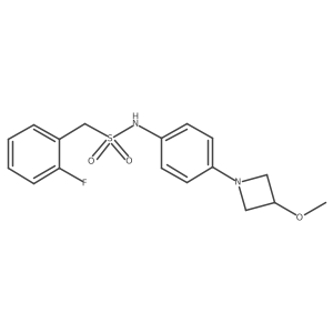 1-(2-fluorophenyl)-N-[4-(3-methoxyazetidin-1-yl)phenyl]methanesulfonamide结构式