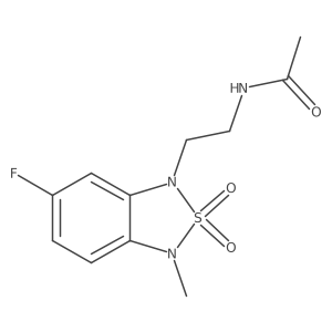 N-(2-(6-fluoro-3-methyl-2,2-dioxidobenzo[c][1,2,5]thiadiazol-1(3H)-yl)ethyl)acetamide结构式