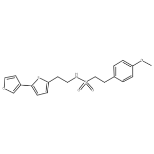 N-(2-(5-(furan-3-yl)thiophen-2-yl)ethyl)-2-(4-methoxyphenyl)ethanesulfonamide结构式