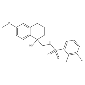 3-chloro-N-((1-hydroxy-6-methoxy-1,2,3,4-tetrahydronaphthalen-1-yl)methyl)-2-methylbenzenesulfonamide Structure