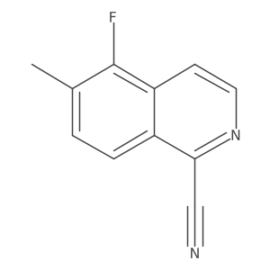 5-Fluoro-6-methylisoquinoline-1-carbonitrile结构式