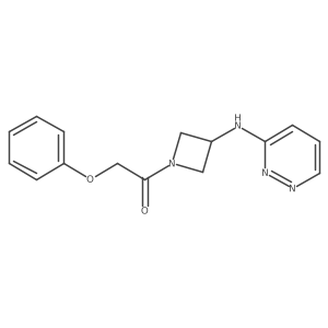 2-Phenoxy-1-{3-[(pyridazin-3-yl)amino]azetidin-1-yl}ethan-1-one结构式