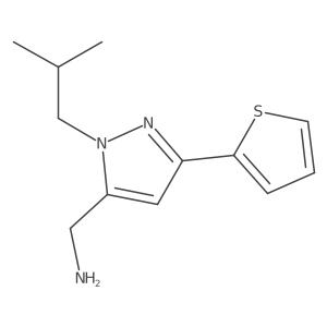 (1-isobutyl-3-(thiophen-2-yl)-1H-pyrazol-5-yl)methanamine结构式