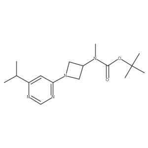 tert-butyl N-methyl-N-{1-[6-(propan-2-yl)pyrimidin-4-yl]azetidin-3-yl}carbamate Structure