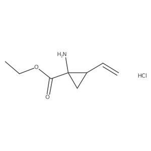 (1R,2R)-Ethyl 1-amino-2-vinylcyclopropanecarboxylate hydrochloride结构式
