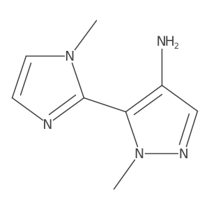 1-methyl-5-(1-methyl-1H-imidazol-2-yl)-1H-pyrazol-4-amine结构式