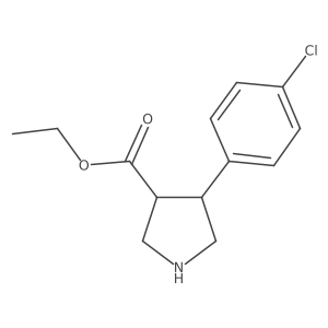 Ethyl 4-(4-chlorophenyl)pyrrolidine-3-carboxylate Structure