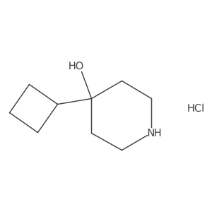 4-Cyclobutylpiperidin-4-ol hydrochloride结构式