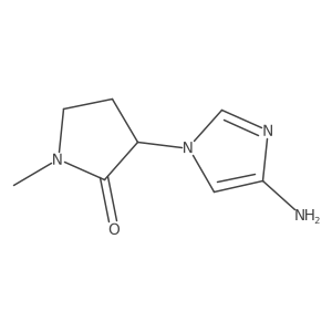 3-(4-amino-1H-imidazol-1-yl)-1-methylpyrrolidin-2-one Structure