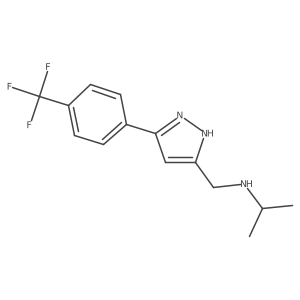 (propan-2-yl)({5-[4-(trifluoromethyl)phenyl]-1H-pyrazol-3-yl}methyl)amine结构式