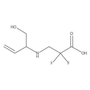 2,2-Difluoro-3-[(1-hydroxybut-3-en-2-yl)amino]propanoic acid结构式