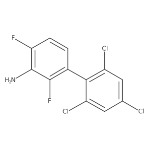 2,6-Difluoro-3-(2,4,6-trichlorophenyl)aniline Structure