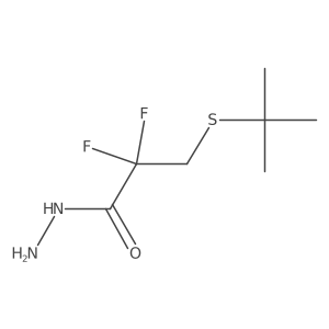 3-(Tert-butylsulfanyl)-2,2-difluoropropanehydrazide结构式