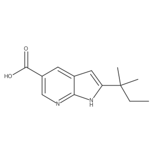 2-(2-methylbutan-2-yl)-1H-pyrrolo[2,3-b]pyridine-5-carboxylic acid Structure
