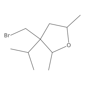 3-(Bromomethyl)-2,5-dimethyl-3-(propan-2-yl)oxolane结构式
