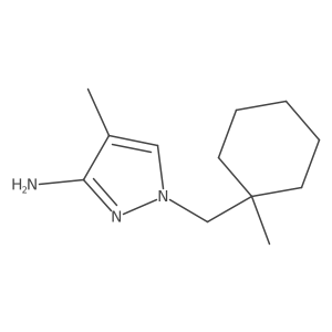 4-methyl-1-[(1-methylcyclohexyl)methyl]-1H-pyrazol-3-amine结构式