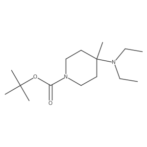 Tert-butyl 4-(diethylamino)-4-methylpiperidine-1-carboxylate结构式