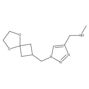 {[1-({5,8-dioxaspiro[3.4]octan-2-yl}methyl)-1H-1,2,3-triazol-4-yl]methyl}(methyl)amine Structure