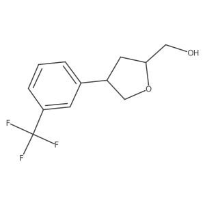 {4-[3-(Trifluoromethyl)phenyl]oxolan-2-yl}methanol Structure