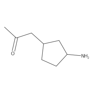 rac-1-[(1R,3S)-3-aminocyclopentyl]propan-2-one结构式