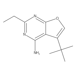5-Tert-butyl-2-ethylfuro[2,3-d]pyrimidin-4-amine结构式