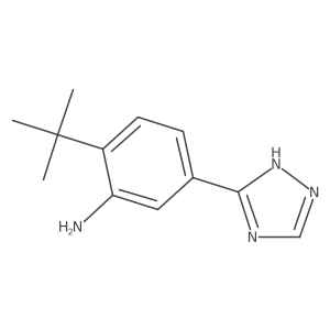2-tert-butyl-5-(1H-1,2,4-triazol-3-yl)aniline Structure