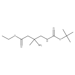 Ethyl 3-amino-4-{[(tert-butoxy)carbonyl]amino}-3-methylbutanoate Structure