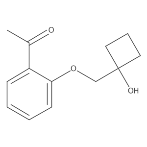 1-(2-((1-Hydroxycyclobutyl)methoxy)phenyl)ethan-1-one结构式