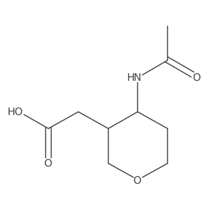 2-(4-Acetamidooxan-3-yl)acetic acid Structure