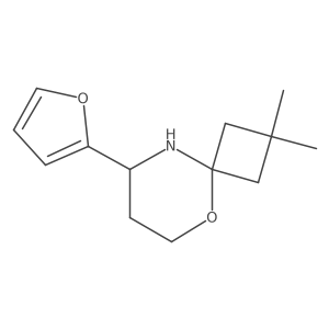 8-(Furan-2-yl)-2,2-dimethyl-5-oxa-9-azaspiro[3.5]nonane结构式