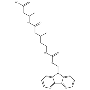 (3S)-3-[5-({[(9H-fluoren-9-yl)methoxy]carbonyl}amino)-3-methylpentanamido]butanoic acid Structure