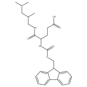 4-{[3-(dimethylamino)-2-methylpropyl]carbamoyl}-4-({[(9H-fluoren-9-yl)methoxy]carbonyl}amino)butanoic acid结构式