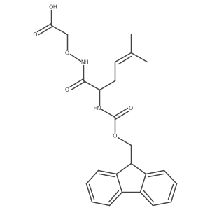 2-{[2-({[(9H-fluoren-9-yl)methoxy]carbonyl}amino)-5-methylhex-4-enamido]oxy}acetic acid结构式