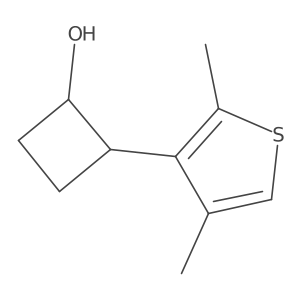 2-(2,4-Dimethylthiophen-3-yl)cyclobutan-1-ol结构式