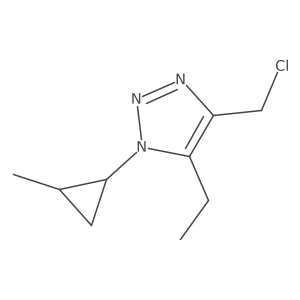 4-(chloromethyl)-5-ethyl-1-(2-methylcyclopropyl)-1H-1,2,3-triazole结构式