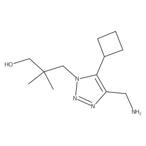 3-[4-(aminomethyl)-5-cyclobutyl-1H-1,2,3-triazol-1-yl]-2,2-dimethylpropan-1-ol Structure