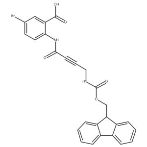 5-bromo-2-[4-({[(9H-fluoren-9-yl)methoxy]carbonyl}amino)but-2-ynamido]benzoic acid结构式