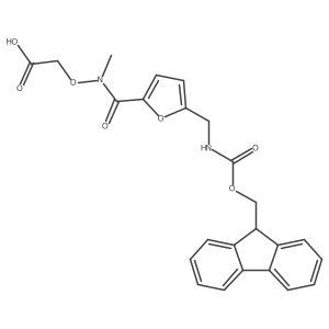 2-[(1-{5-[({[(9H-fluoren-9-yl)methoxy]carbonyl}amino)methyl]furan-2-yl}-N-methylformamido)oxy]acetic acid Structure