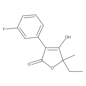 5-Ethyl-3-(3-fluorophenyl)-4-hydroxy-5-methyl-2,5-dihydrofuran-2-one Structure