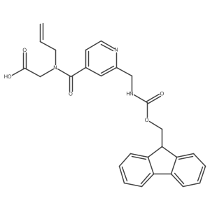 2-(1-{2-[({[(9H-fluoren-9-yl)methoxy]carbonyl}amino)methyl]pyridin-4-yl}-N-(prop-2-en-1-yl)formamido)acetic acid结构式