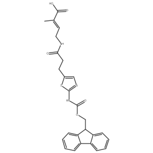 4-{3-[2-({[(9H-fluoren-9-yl)methoxy]carbonyl}amino)-1,3-thiazol-5-yl]propanamido}-2-methylbut-2-enoic acid结构式