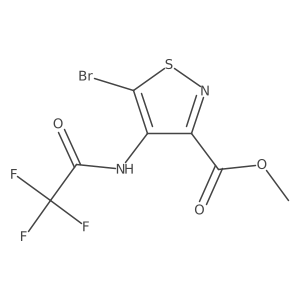 Methyl 5-bromo-4-[(2,2,2-trifluoroacetyl)amino]-3-isothiazolecarboxylate Structure