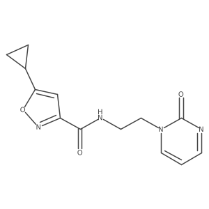 5-cyclopropyl-N-(2-(2-oxopyrimidin-1(2H)-yl)ethyl)isoxazole-3-carboxamide Structure